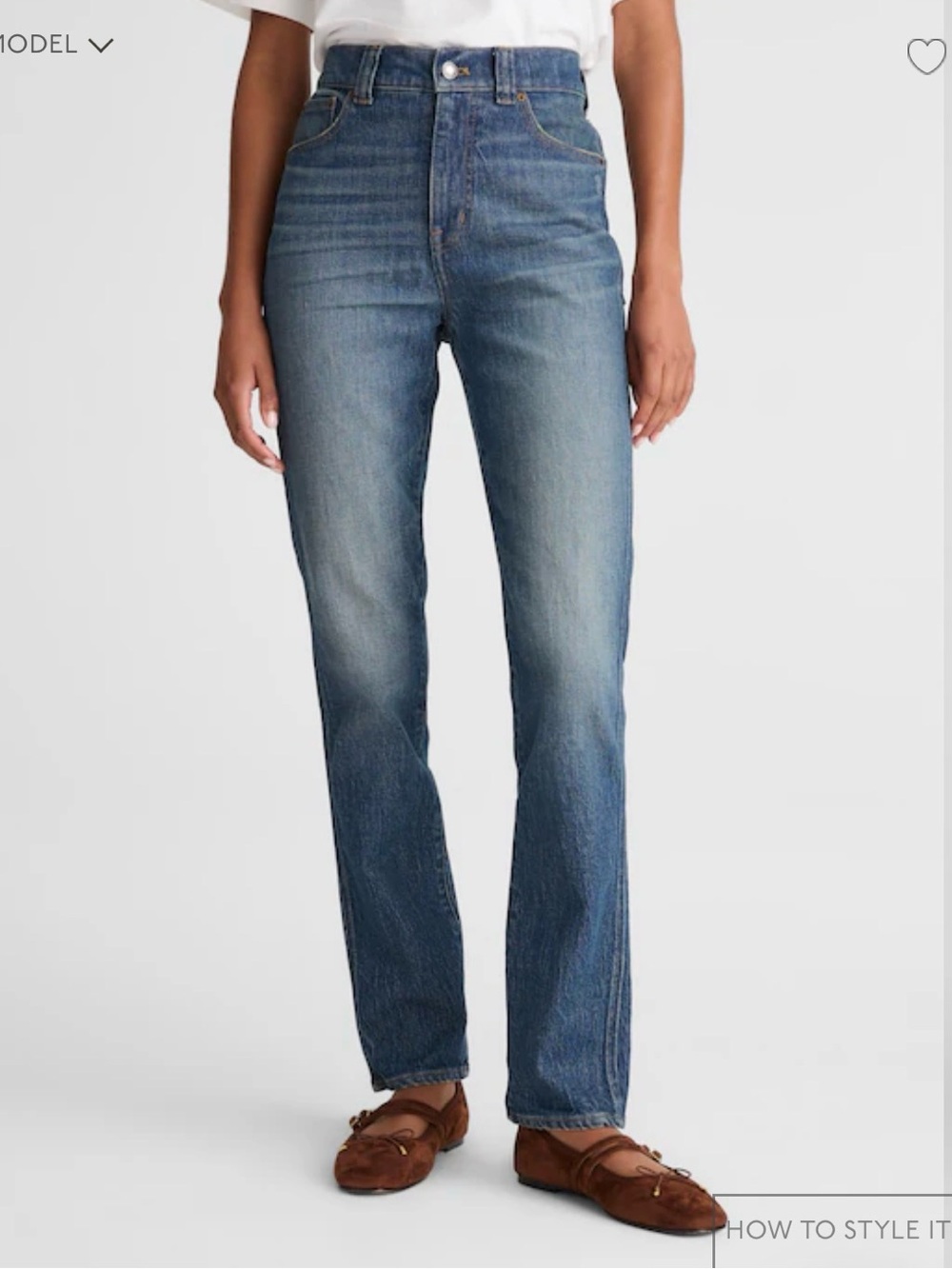 Madewell Perfectly Vintage Straight-Leg Jeans in Medium Blue Wash